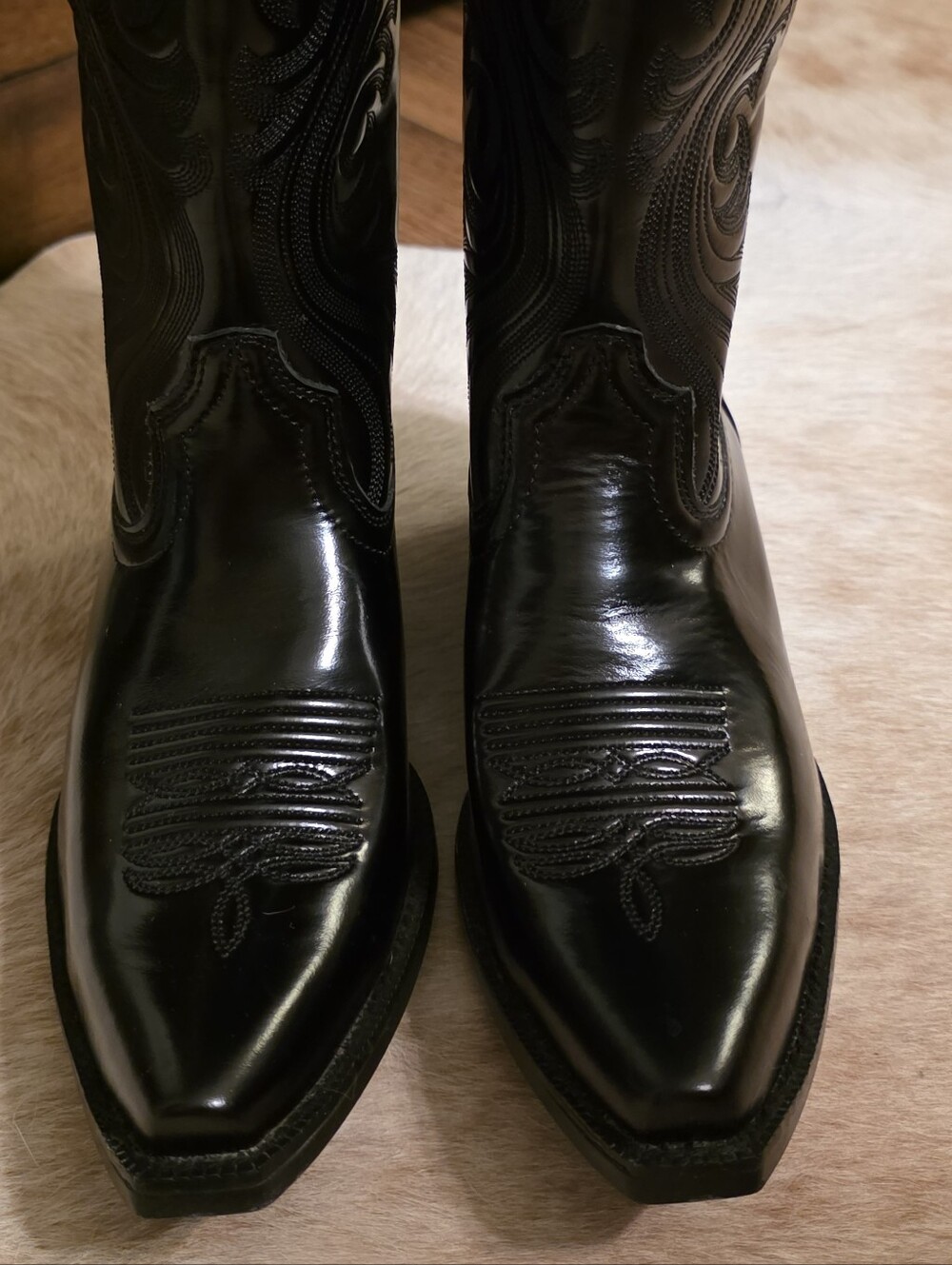 Ariat Women Taytum X Toe Western Boot Glossy Black, Size 7.5, NWOT - Picture 3 of 16